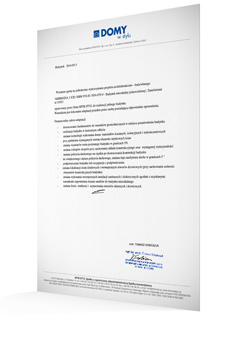 dodatek do projektu - zgoda na zmiany