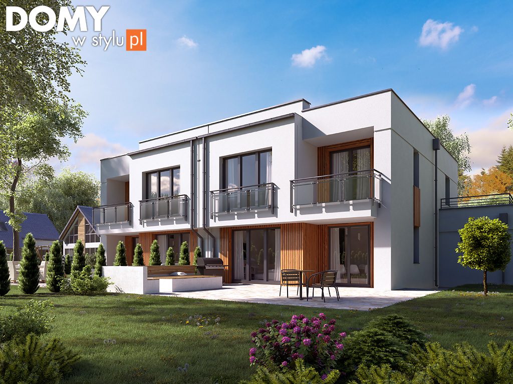 Projekt domu w zabudowie bliźniaczej Miętowy