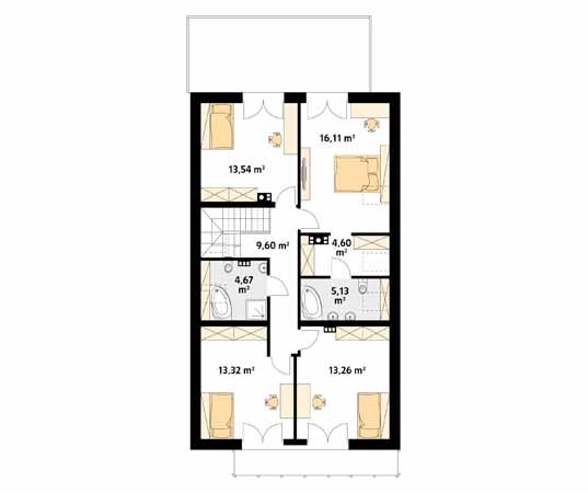 Projekt domu Amarylis 3 - rzut poddasza