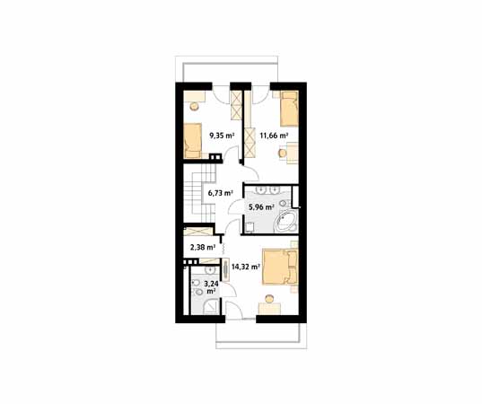 Projekt domu Amelia - rzut poddasza