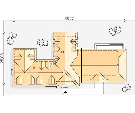 Projekt domu Cykada 6 - usytuowanie na działce