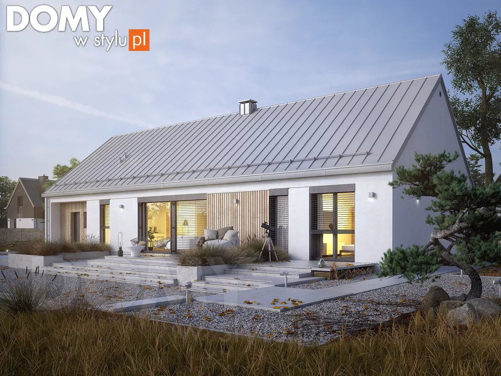 Nowoczesny projekt domu parterowego Jemioła 2 - wizualizacja frontowa