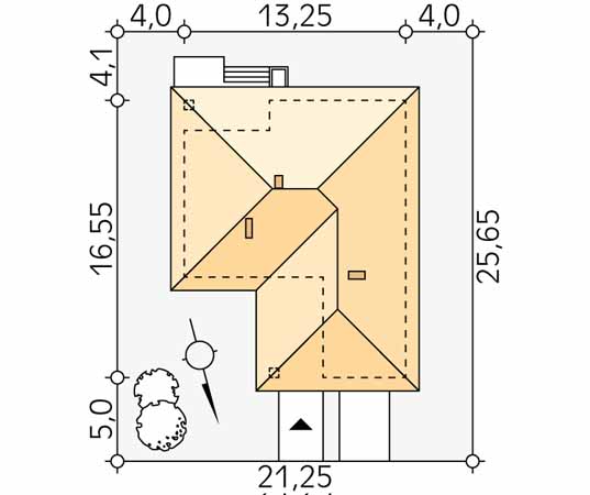 Projekt domu Kiwi 6 - usytuowanie na działce