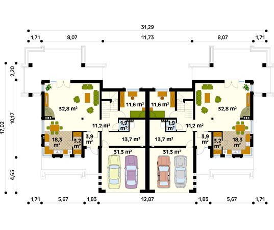 Projekt domu Largo - rzut parteru