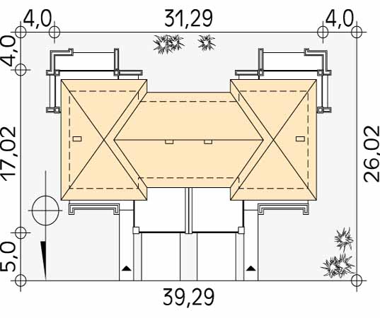 Projekt domu Largo - usytuowanie na działce