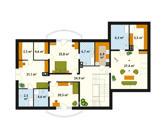 Projekt domu Ocean 4 - rzut poddasza