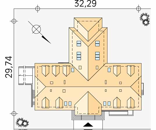 Projekt domu Polana 3 - usytuowanie na działce