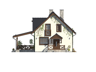 Projekt domu Aksamitka 4 - elewacje