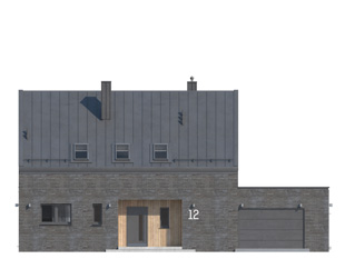Projekt domu Denar - elewacje