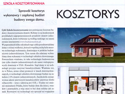 Okładka do artykułu: 'Kosztorys'