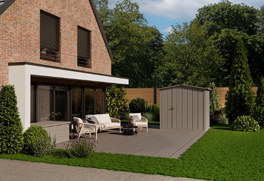 Domek ogrodowy Juno w wersji Modern z dachem dwuspadowym